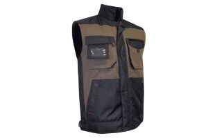 gilet sans manche taupe noir